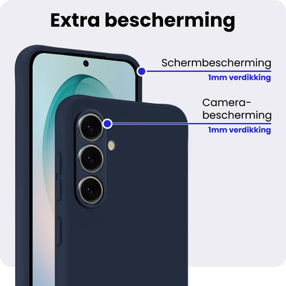 Samsung S26 Hoesje Siliconen Backcover Lichtgewicht - Donkerblauw