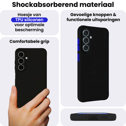 Samsung A27 Hoesje Siliconen Backcover Lichtgewicht - Zwart