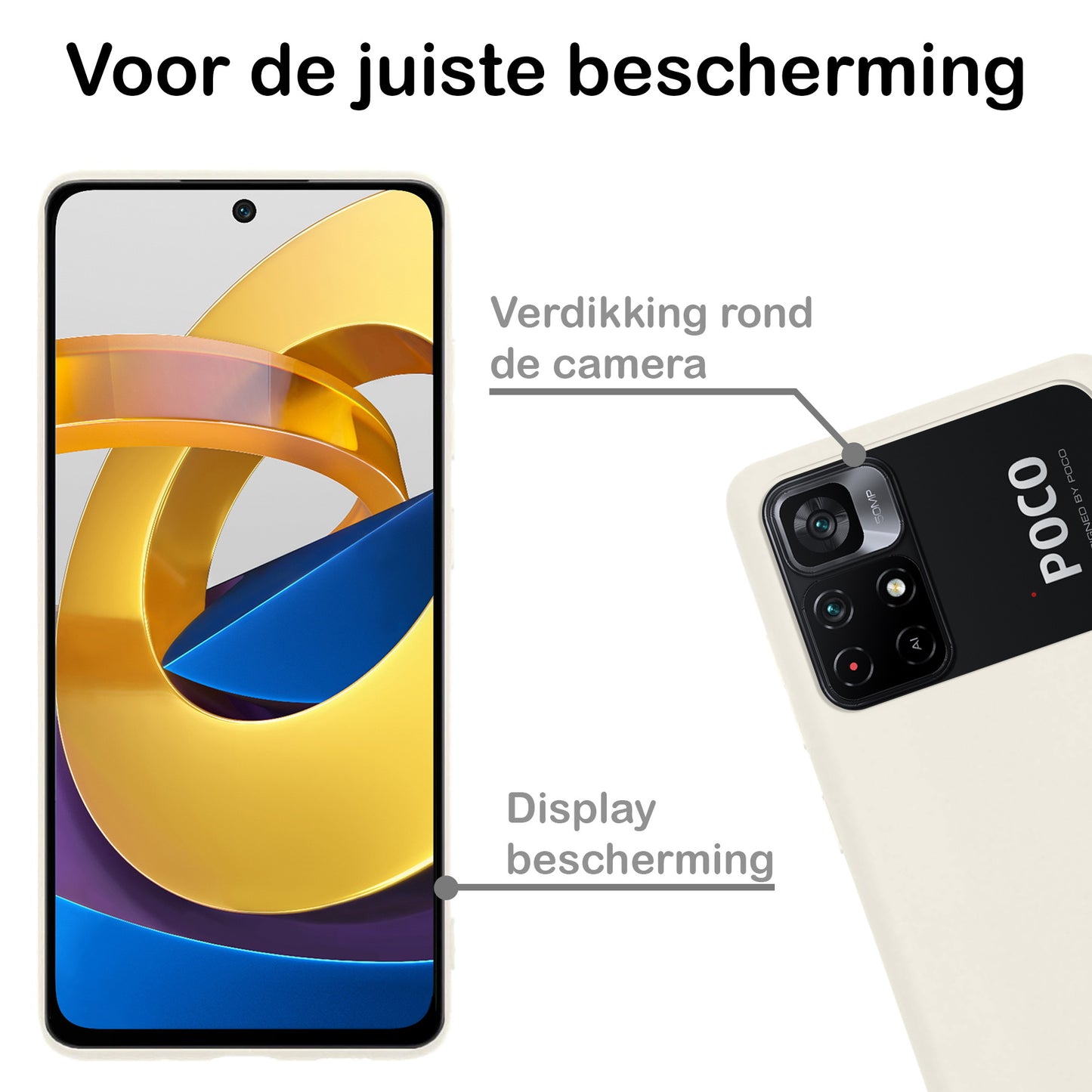 Xiaomi Poco M4 Pro 5G Hoesje Siliconen - Wit