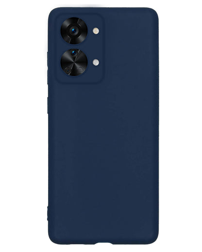 OnePlus Nord 2T Hoesje Siliconen Backcover Lichtgewicht - Donkerblauw