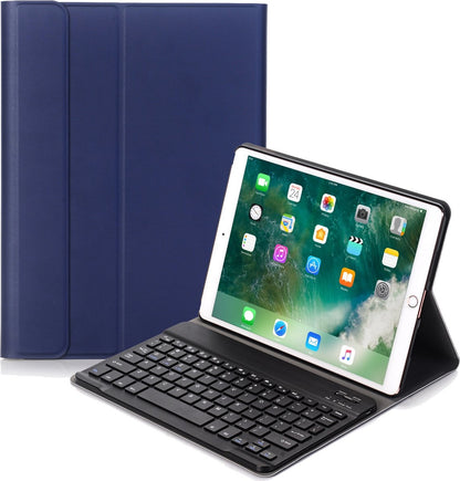 iPad 10.2 2021 Toetsenbord Hoes met Uitneembaar toetsenbord - Donkerblauw