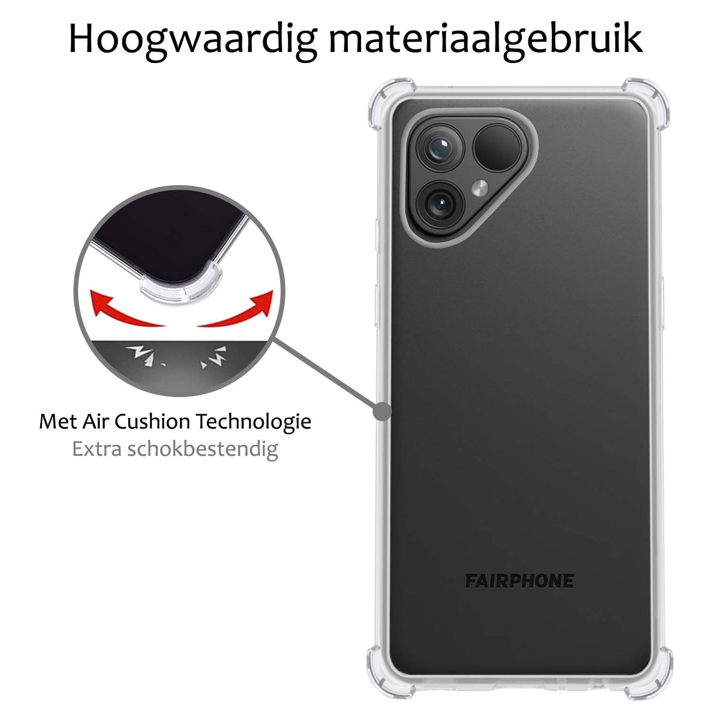 Fairphone 5 Hoesje Shock Proof Siliconen - Transparant