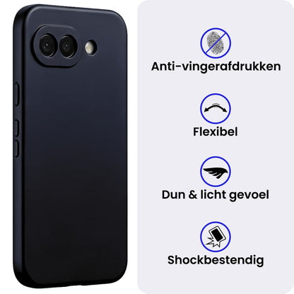 Google Pixel 10a Hoesje Siliconen Backcover Lichtgewicht - Donkerblauw