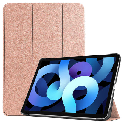 iPad Air 2022 Trifold Bookcase Hoes - Rosé goud