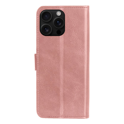 iPhone 16 Pro Max Hoesje Bookcase Cover met Kaarthouder - Rosé goud