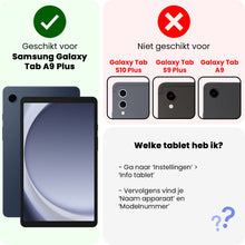 Samsung Galaxy Tab A9 Plus Trifold Bookcase Hoes 360 Graden Draaibaar - Zwart