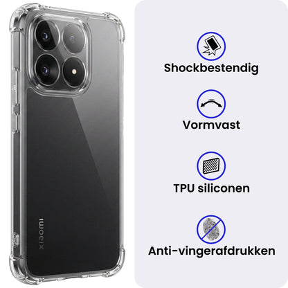 Xiaomi 15T Hoesje Shockproof Backcover Siliconen - Transparant