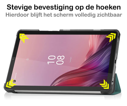 Lenovo Tab M9 Trifold Bookcase Hoes - Donkergroen