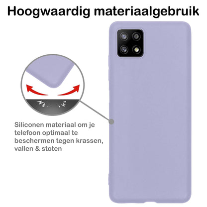 Samsung M22 Hoesje Siliconen Backcover Lichtgewicht - Lila