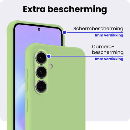 Samsung A57 Hoesje Siliconen Backcover Lichtgewicht - Groen