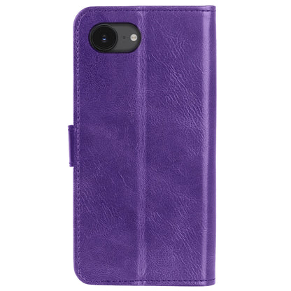 iPhone 16e Hoesje Bookcase Cover met Kaarthouder - Paars