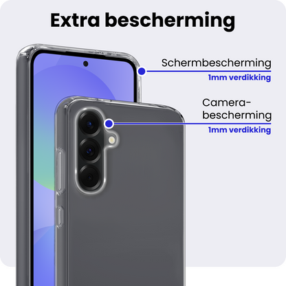 Samsung A36 Hoesje Siliconen Backcover Lichtgewicht - Transparant