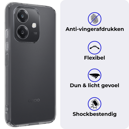 OPPO A40m Hoesje Siliconen Backcover Lichtgewicht - Transparant