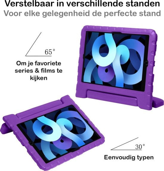 iPad Air 2020 Hoesje Kids Cover Bumper - Paars