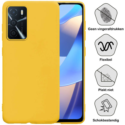 OPPO A16s Hoesje Siliconen Backcover Lichtgewicht - Geel