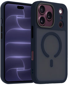 iPhone 18 Pro Hoesje Geschikt voor Magsafe Backcover Shockproof - Donkerblauw