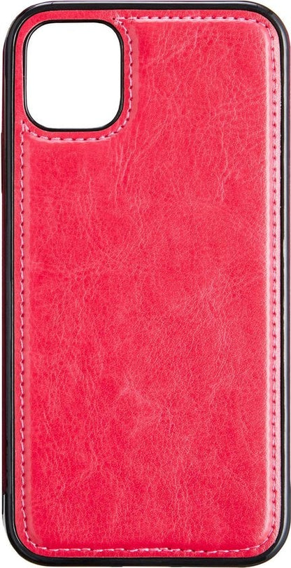 iPhone 12 Hoesje Bookcase Cover Uitneembaar - Donkerroze
