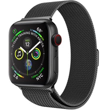 Milanese Horlogeband Geschikt voor Apple Watch SE 40 mm Bandje Milanees - Polsbandje Met Magneetsluiting Geschikt voor Apple Watch SE 40 mm Bandje Milanees - Zwart