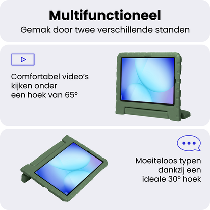 Samsung Galaxy Tab A11 Kinderhoes Shockabsorberend Foam - Donkergroen