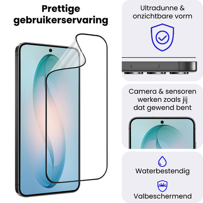 Samsung S26 Plus Screenprotector Flexibel Glas met Installatieframe