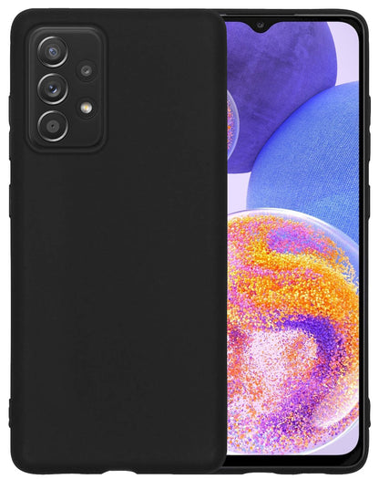 Samsung A23 Hoesje Siliconen Backcover Lichtgewicht - Zwart