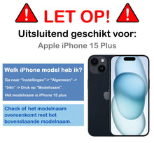 iPhone 15 Plus Hoesje Met Telefoonkoord en Pasjeshouder Siliconen - Lichtblauw