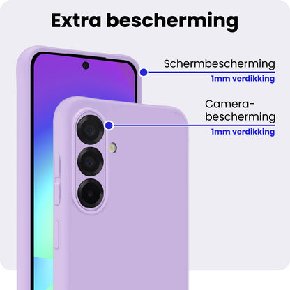 Samsung A56 Hoesje Siliconen Backcover Lichtgewicht - Lila