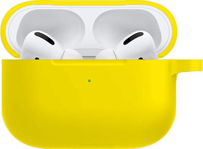 Airpods Pro Hoesje Siliconen met Clip - Geel