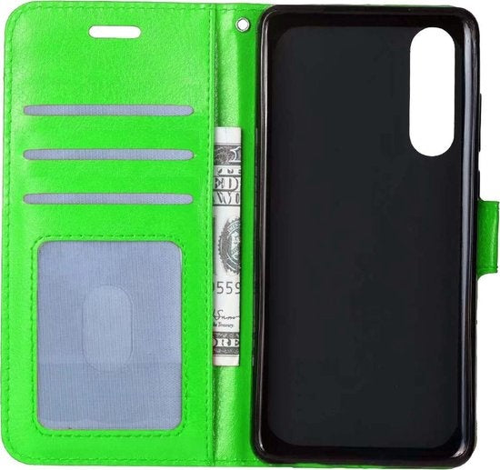 Samsung Galaxy A50 Hoesje Book Case Kunstleer - Groen