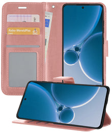 OnePlus Nord 3 Hoesje Bookcase Cover met Kaarthouder - Rosé goud