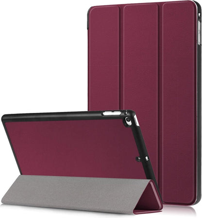iPad Mini 5 Trifold Bookcase Hoes - Donkerrood
