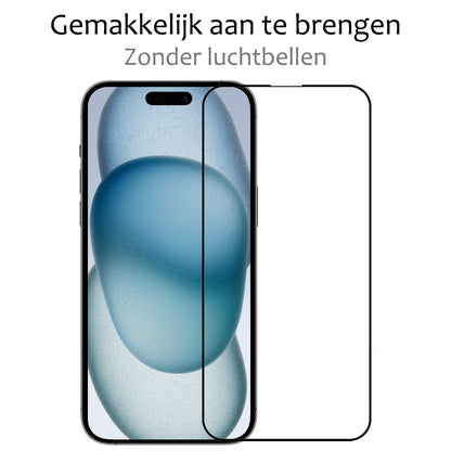 iPhone 15 Plus Screenprotector Gehard Glas - Full Screen