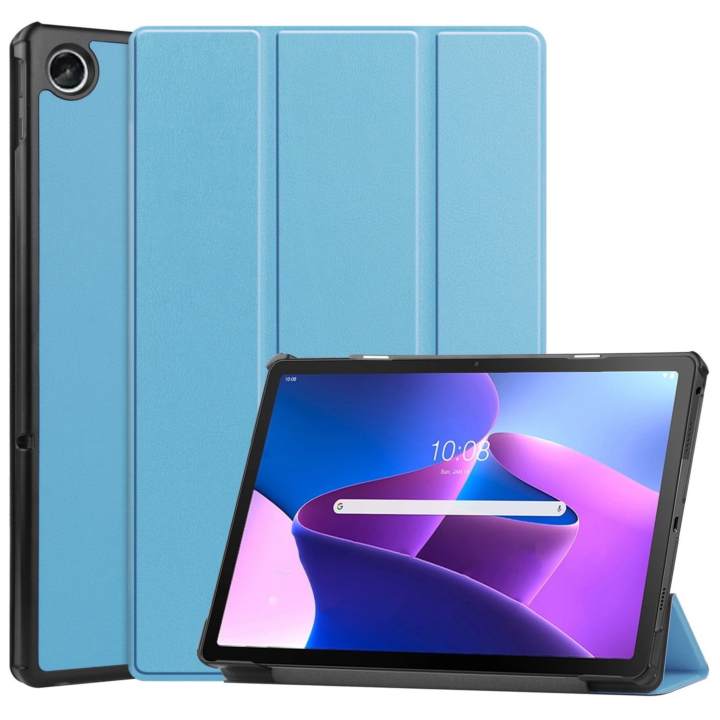 Lenovo Tab M10 Plus 3rd Gen Hoesje Book Case - Lichtblauw