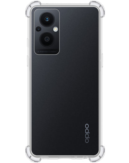 OPPO Reno 8 Lite Hoesje Shockproof Backcover Siliconen - Transparant