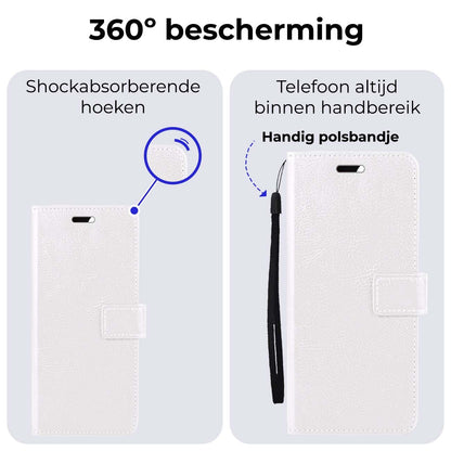 Samsung A25 Hoesje Book Case Kunstleer - Wit