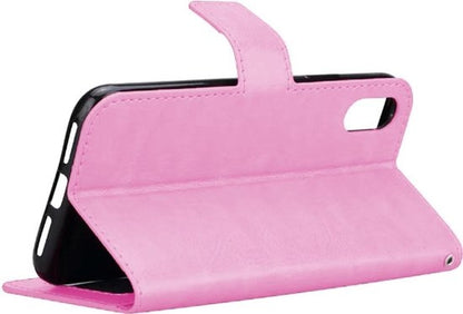 Hoes Geschikt voor iPhone X/Xs Hoes Bookcase Hoesje - Licht Roze