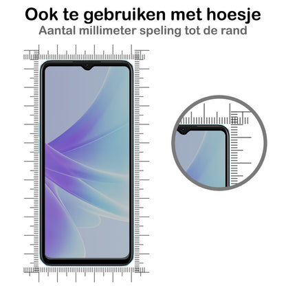 OPPO A17 Screenprotector Gehard Glas - Privacy