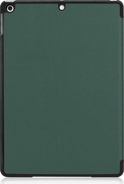 iPad 10.2 2019 Trifold Bookcase Hoes - Donkergroen