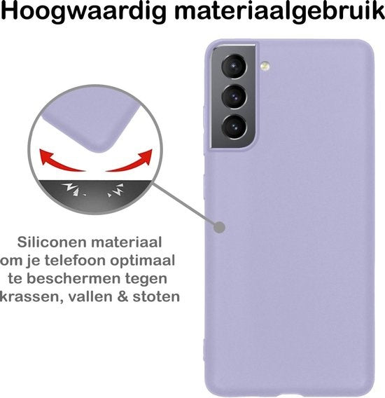 Samsung S21 Hoesje Siliconen - Lila