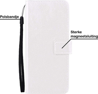 Samsung A52 5G Hoesje Bookcase Cover met Kaarthouder - Wit