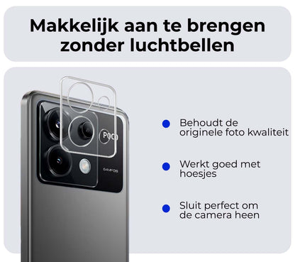 Xiaomi Poco X6 Camera Screenprotector Gehard Glas