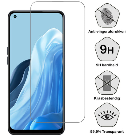 OPPO Reno 8 Lite Screenprotector Tempered Glass