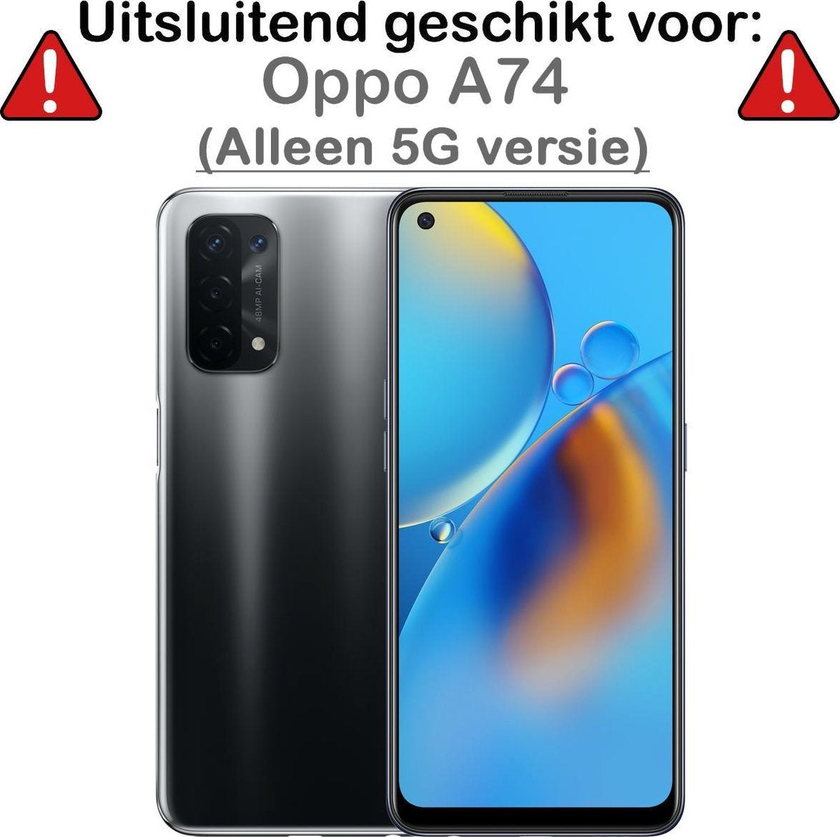 OPPO A74 5G Hoesje Shock Proof Siliconen - Transparant