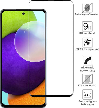 Samsung A52 Screenprotector Gehard Glas - Full Screen