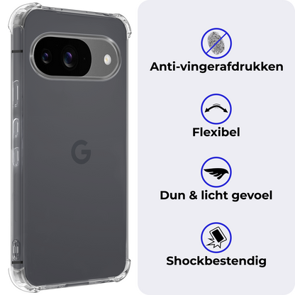 Google Pixel 10 Hoesje Shockproof Backcover Siliconen - Transparant