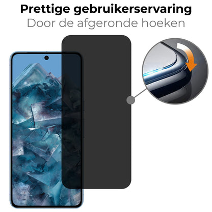 Google Pixel 8 Pro Screenprotector Gehard Glas - Privacy