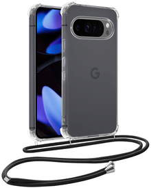Google Pixel 9 Pro Hoesje met Koord Backcover Shockproof - Transparant