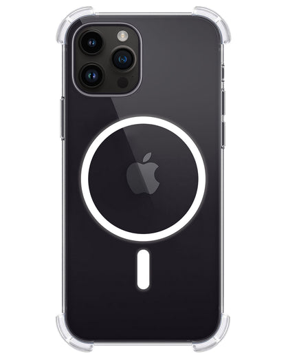 iPhone 15 Pro Hoesje Geschikt voor Magsafe Backcover Shockproof - Transparant