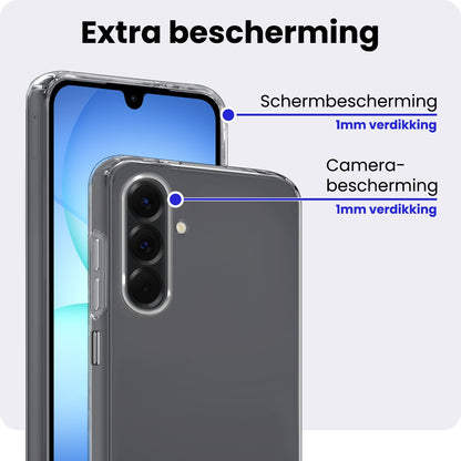 Samsung A17 Hoesje Siliconen Backcover Lichtgewicht - Transparant