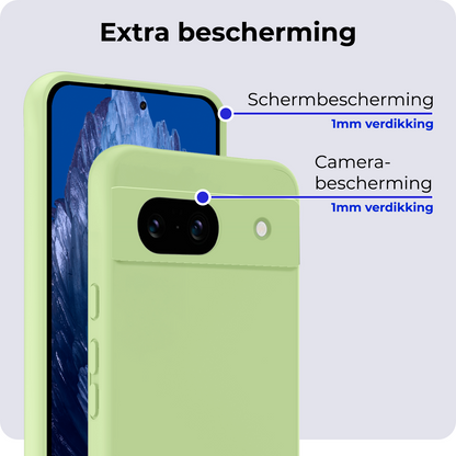 Google Pixel 8a Hoesje Siliconen - Groen